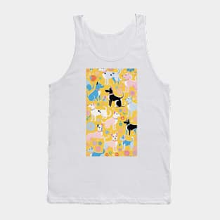 Hilma's Canine Reverie: Abstract Whimsy Tank Top